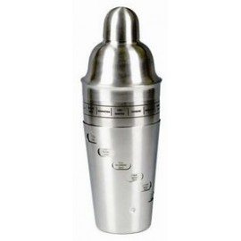 24 Oz. Twist & Shake Stainless Steel Recipe Cocktail Shaker Set with Logo