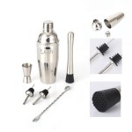 Stainless Steel Cocktail 6-Piece Set with Logo