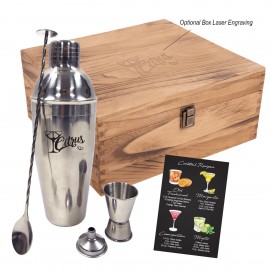 25 Oz. Stainless Steel Cocktail Gift Set with Logo  25 Oz. Stainless Steel Cocktail Gift Set with Logo