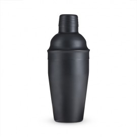 Logo Branded Ash: 18-Ounce Matte Black Cocktail Shaker