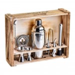 11-Piece Cocktail Bar Set (Stainless Steel) with Logo