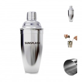 24 Oz. Stainless Steel Cocktail Shaker with Logo  24 Oz. Stainless Steel Cocktail Shaker with Logo