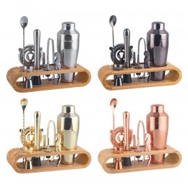 Logo Branded 10 Pieces Cocktail Shaker Set