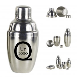 8.45 Oz Stainless Steel Cocktail Shaker with Logo