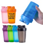 Custom 14 Oz. Plastic Shaker Bottles with Mixer