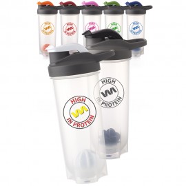 Personalized Plastic Shaker Bottles with Mixer 24 oz  Personalized Plastic Shaker Bottles with Mixer 24 oz