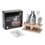 5-Piece Cocktail Bar Set (Stainless Steel) with Logo