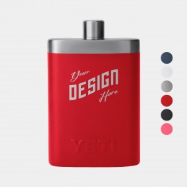 Logo Branded 7 oz YETI Rambler Stainless Steel Insulated Flask with Funnel