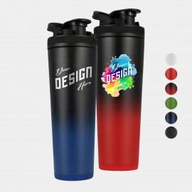 32 oz Ice Shaker Stainless Steel Insulated Protein Shaker Bottle with Logo  32 oz Ice Shaker Stainless Steel Insulated Protein Shaker Bottle with Logo