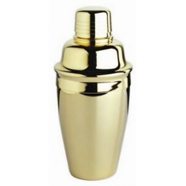 8 Oz. Gold Plated Tavern Cocktail Shaker Set with Logo