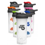 24 Oz. Plastic Shaker Bottles with Mixer with Logo