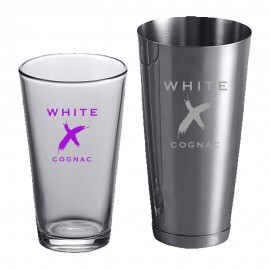 Boston Shaker + Pint Glass with Logo  Boston Shaker + Pint Glass with Logo