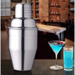 11.8OZ/350ML Cocktail Shaker 201 Stainless Steel Wine Shaker with Strainer and Lid Top with Logo