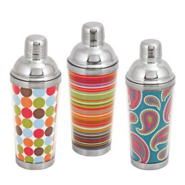 Spirit 16 Oz Patterned Cocktail Shakers by True with Logo