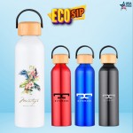 EcoSip 21oz / 24oz Aluminum Bottle with Bamboo Lid with Logo