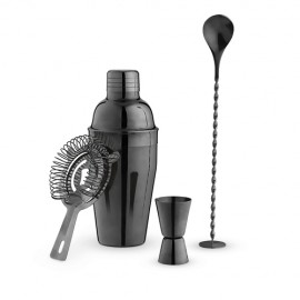 Promotional Gunmetal Black Barware Set by True  Promotional Gunmetal Black Barware Set by True