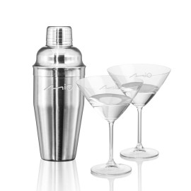 Connoisseur Shaker & 2 Coleford Martini with Logo  Connoisseur Shaker & 2 Coleford Martini with Logo