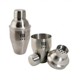 7 Oz. Brushed Stainless Steel Mini Martini Shaker with Logo