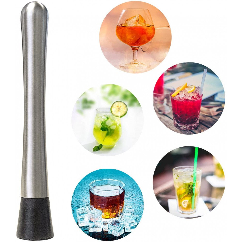Stainless Steel Cocktail Muddler with Logo