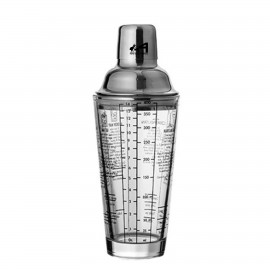 Glass Cocktail Shaker w/ Measurement with Logo