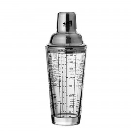 Glass Cocktail Shaker w/ Measurement with Logo  Glass Cocktail Shaker w/ Measurement with Logo
