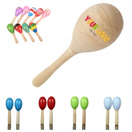 Mini Wooden Maraca with Logo  Mini Wooden Maraca with Logo