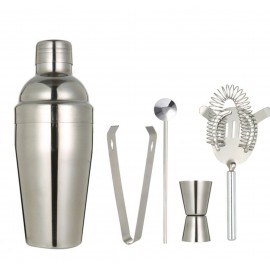 5 Pieces Cocktail Shaker Set (550Ml) with Logo  5 Pieces Cocktail Shaker Set (550Ml) with Logo