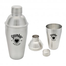 Mixologist 18 Oz. Cocktail Shaker w/ Strainer Lid with Logo