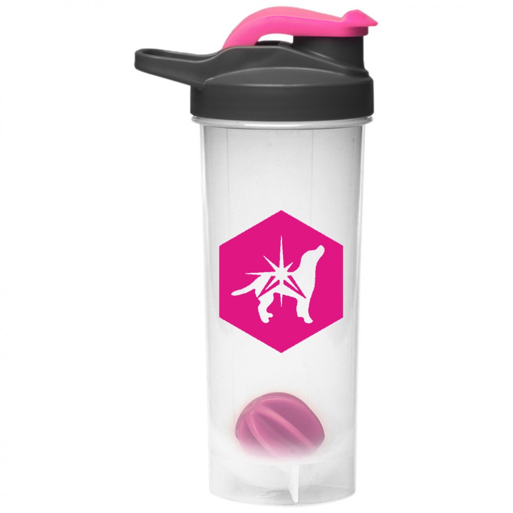 24 Oz. Shaker Bottle with Mixer Ball with Logo