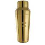Speed-Pour Stainless Steel Cocktail Shaker w/Gold Finish with Logo