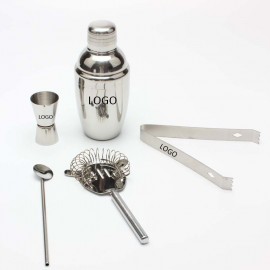 Customized Stainless Steel Cocktail Shaker Set (Set of 5)