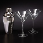 Personalized Martini Shaker Set w/ 2 Glasses