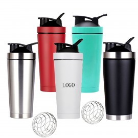 Insulated Stainless Steel Shaker Bottle - 25 Oz with Logo