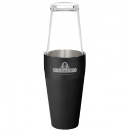 Logo Branded 26 oz. Glass & Stainless Steel Boston Cocktail Shaker