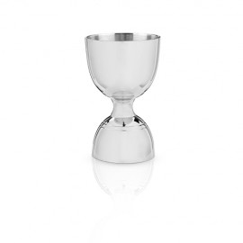 Viski Professional: Silver Canterbury Jigger (VISKI) with Logo  Viski Professional: Silver Canterbury Jigger (VISKI) with Logo