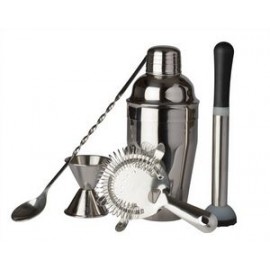 Stainless Steel Bar Gift Set w/Black Gift Box (5 Piece) with Logo  Stainless Steel Bar Gift Set w/Black Gift Box (5 Piece) with Logo