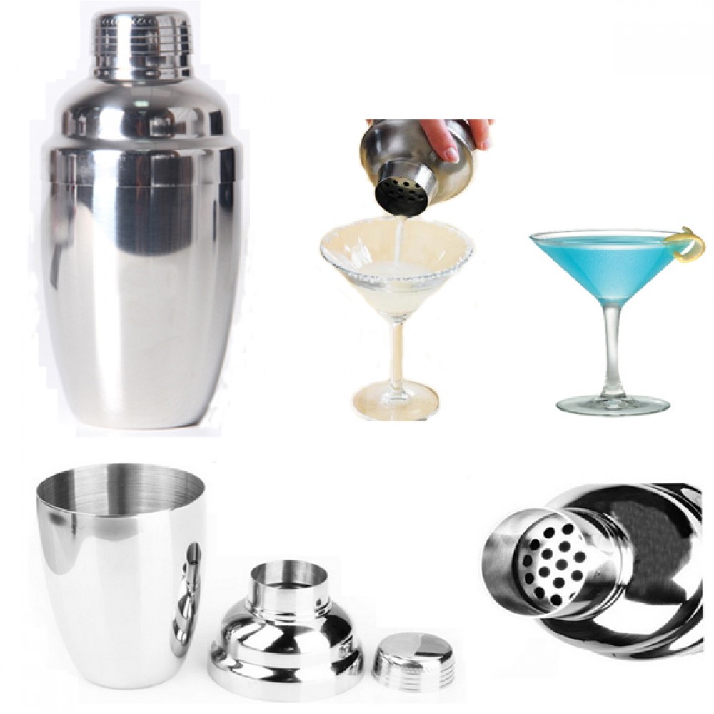 12 oz. Stainless Steel Cocktail Shaker with Logo