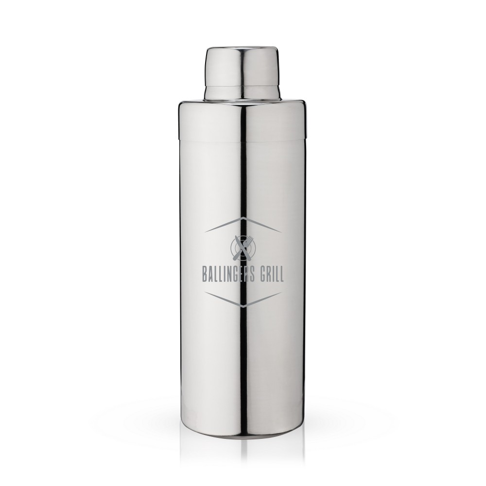 Viski Element Stainless Cocktail Shaker with Logo Viski Element Stainless Cocktail Shaker with Logo
