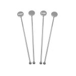 Logo Branded 6.3" Stainless Steel Cocktail Swizzle Stick Beverage Coffee Stirrers