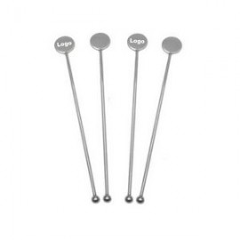6.3" Stainless Steel Cocktail Swizzle Stick Beverage Coffee Stirrers with Logo