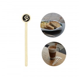 Logo Branded Wooden Round Top Stir Sticks