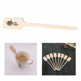 Logo Branded Square End Disposable Wooden Stir Stick