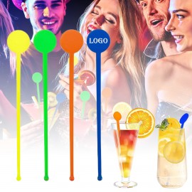 Personalized 7" Custom Round Cocktail Swizzle Sticks