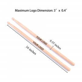 Maple Drum Sticks with Logo