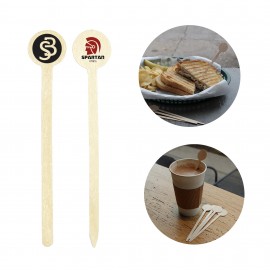 Eco-Friendly Wooden Round Top Stir Sticks Custom Printed