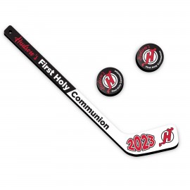 PeeWee Hockey Stick and 2 Pucks with Logo