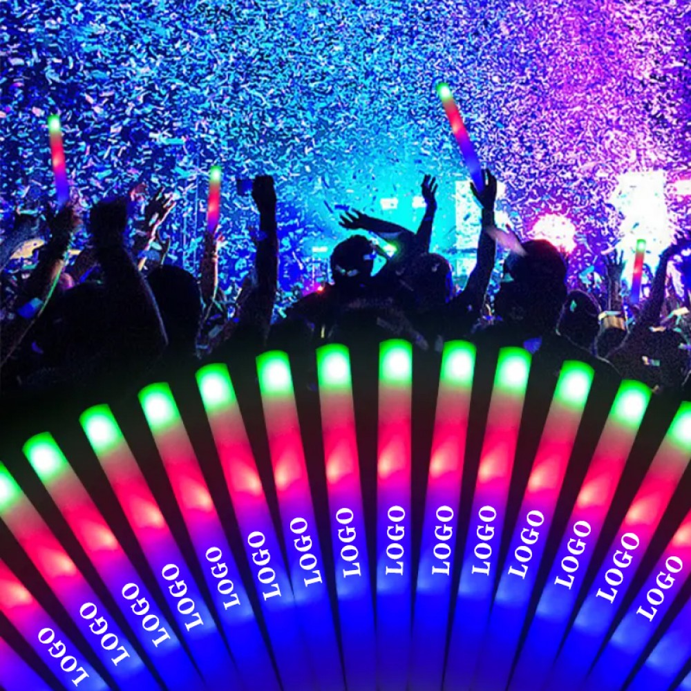 19" Custom LED Foam Flashing Glow Stick Party Supplies Light Up Baton Wand with Logo 19" Custom LED Foam Flashing Glow Stick Party Supplies Light Up Baton Wand with Logo