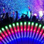 19" Custom LED Foam Flashing Glow Stick Party Supplies Light Up Baton Wand with Logo