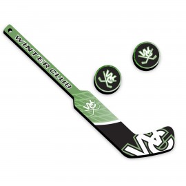 PeeWee Goalie Stick and 2 Pucks with Logo