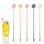 Promotional Round Handle 304 Stainless Steel Beverage Stir Sticks